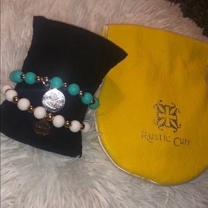 2 rustic cuff bracelets